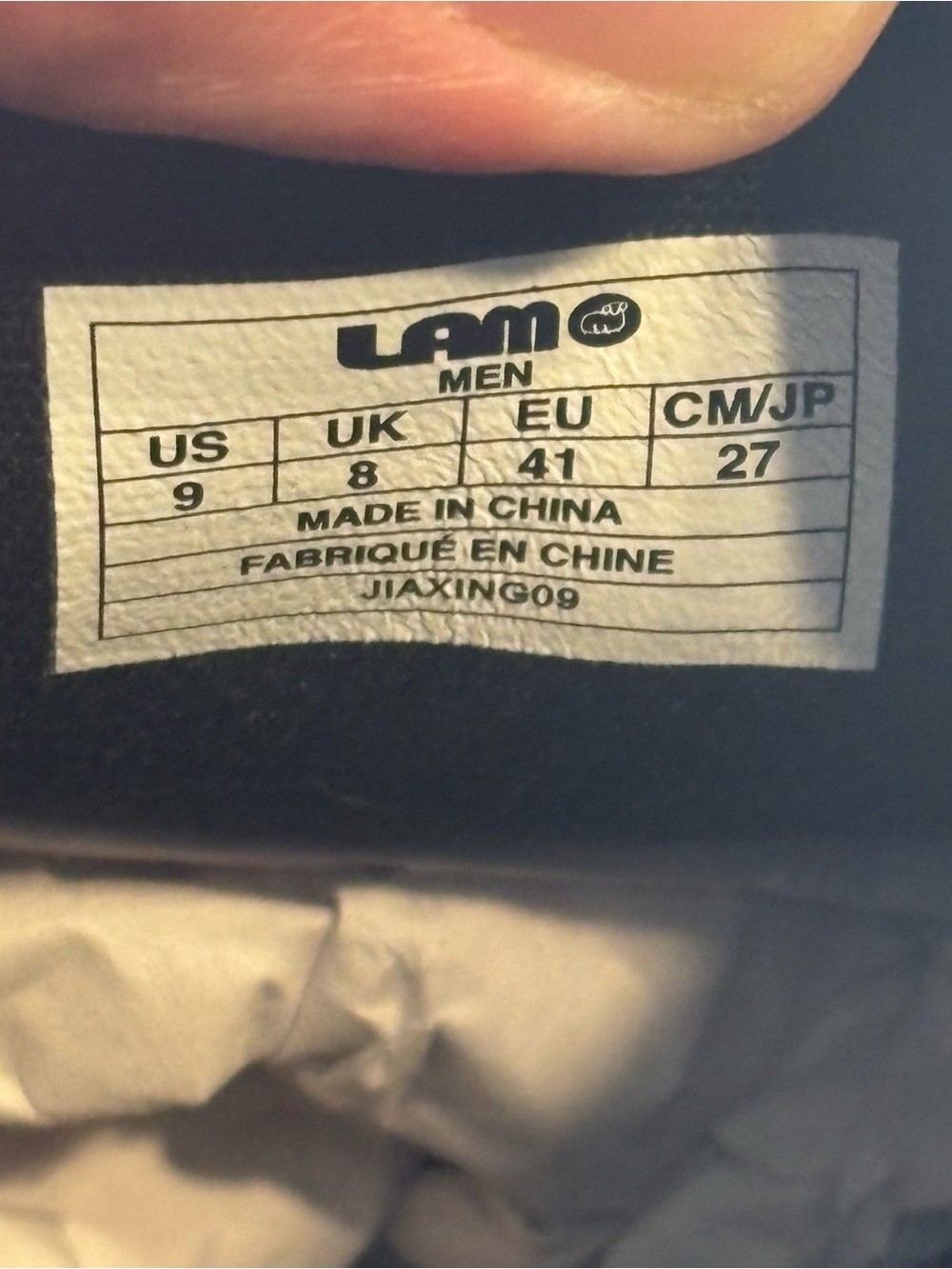 Lamo Men’s Slip-On Loafers in Dark Gray with White Sole and Black Drawcord Laces - Picture 4 of 5